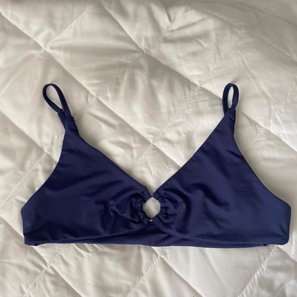 blue bikini top